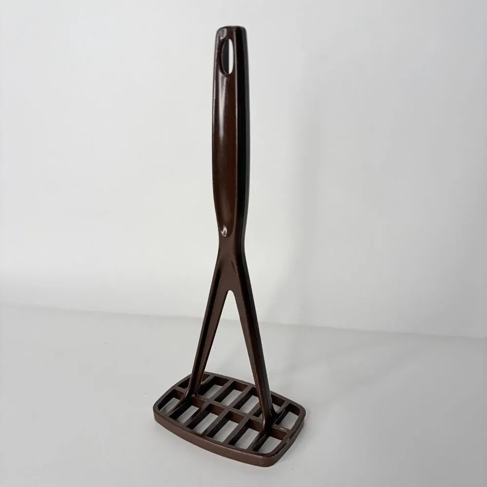 Vintage Foley Potato Masher Brown Plastic Nylon